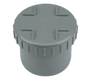 PVC L-Eindstuk + Schroefdeksel GR 50/40