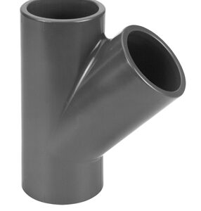 PVC Druk T-Stuk 45° GR 63 PN10 3xM